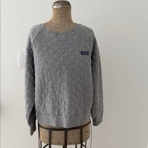 Patagonia Quilted Crewneck Sweater - Light Gray